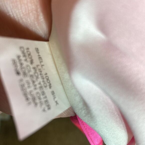 Amanda uprichard 100% silk Barbie pink drawstring tank dress small - Picture 7 of 7